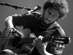 Jose Gonzalez playing his guitar