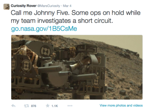 Curiosity Rover on Twitter
